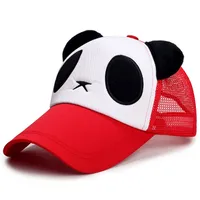 Unisex Cute Panda Hollow Out Curved Eaves Baseball Cap sku image 10