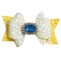 Women's Cute Sweet Bow Knot Cloth Inlay Rhinestones Hair Clip main image 3