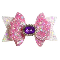 Women's Cute Sweet Bow Knot Cloth Inlay Rhinestones Hair Clip main image 4