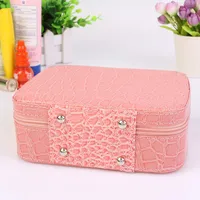 Vintage Style Leopard Pu Leather Square Makeup Bags main image 4