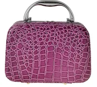 Vintage Style Leopard Pu Leather Square Makeup Bags sku image 1