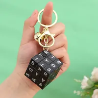 Cute Letter Plastic Unisex Bag Pendant Keychain sku image 1