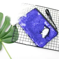 Women's Small Satin Sequins Vintage Style Square Zipper Cosmetic Bag Wash Bag main image 3