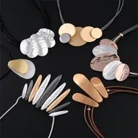 Elegant Exaggerated Geometric 304 Stainless Steel Zinc Alloy Plating K Gold Plated Rhodium Plated Women's Necklace main image 1