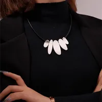 Elegant Exaggerated Geometric 304 Stainless Steel Zinc Alloy Plating K Gold Plated Rhodium Plated Women's Necklace main image 3