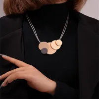 Elegant Exaggerated Geometric 304 Stainless Steel Zinc Alloy Plating K Gold Plated Rhodium Plated Women's Necklace main image 8