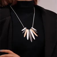 Elegant Exaggerated Geometric 304 Stainless Steel Zinc Alloy Plating K Gold Plated Rhodium Plated Women's Necklace main image 5