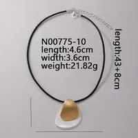 Elegant Exaggerated Geometric 304 Stainless Steel Zinc Alloy Plating K Gold Plated Rhodium Plated Women's Necklace sku image 2