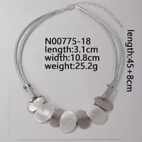 Elegant Exaggerated Geometric 304 Stainless Steel Zinc Alloy Plating K Gold Plated Rhodium Plated Women's Necklace sku image 5