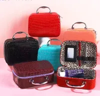 Vintage Style Leopard Pu Leather Square Makeup Bags main image 1