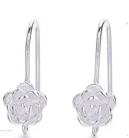 1 Pair 925 Sterling Silver Flower Earrings sku image 1