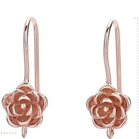 1 Pair 925 Sterling Silver Flower Earrings sku image 3