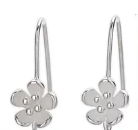 1 Pair 925 Sterling Silver Flower Earrings sku image 7