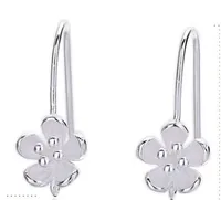 1 Pair 925 Sterling Silver Flower Earrings sku image 8