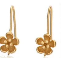 1 Pair 925 Sterling Silver Flower Earrings sku image 11