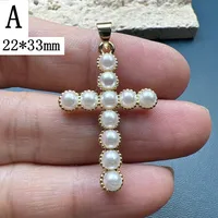 Simple Style Cross Imitation Pearl Plating Jewelry Accessories main image 3