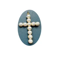 Simple Style Cross Imitation Pearl Plating Jewelry Accessories main image 4