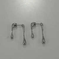 1 Pair Vintage Style Geometric Solid Color Plating Alloy Drop Earrings sku image 2