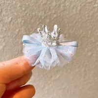 Kid's Princess Crown Cloth Hair Clip main image 4