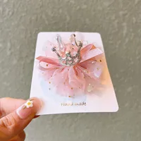 Kid's Princess Crown Cloth Hair Clip main image 2
