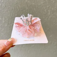 Kid's Princess Crown Cloth Hair Clip main image 1