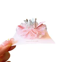 Kid's Princess Crown Cloth Hair Clip main image 5