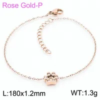 Wholesale Jewelry Simple Style Korean Style Animal Paw Print Titanium Steel 18K Gold Plated Plating Bracelets Earrings Necklace sku image 22