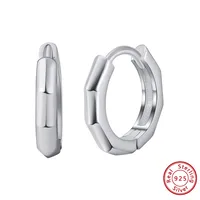 1 Pair 925 Sterling Silver Round Earrings main image 2