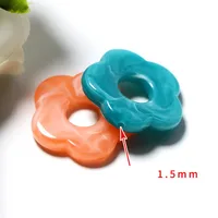 1 Piece 26 * 26mm Hole 1~1.9mm Arylic Flower Pendant main image 4