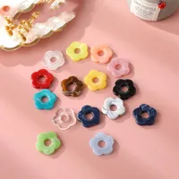 1 Piece 26 * 26mm Hole 1~1.9mm Arylic Flower Pendant main image 1