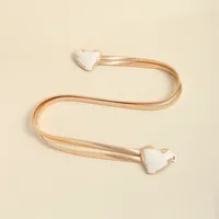 Elegant Glam Heart Shape Alloy Plating Inlay Artificial Gemstones Women's Chain Belts main image 4