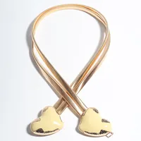 Elegant Glam Heart Shape Alloy Plating Inlay Artificial Gemstones Women's Chain Belts sku image 2