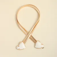 Elegant Glam Heart Shape Alloy Plating Inlay Artificial Gemstones Women's Chain Belts sku image 1