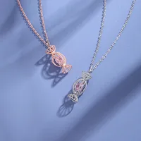 925 Sterling Silver Cable Chain Polishing Plating Zircon Candy Pendant Necklace main image 1