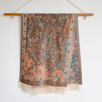Women's Retro Ethnic Style Color Block Imitation Cashmere Printing Scarf sku image 5