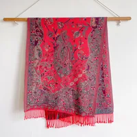 Women's Retro Ethnic Style Color Block Imitation Cashmere Printing Scarf sku image 3