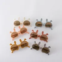 Cute Sweet Bunny Ears Pc Special-shaped Mirror Full Frame Kids Sunglasses main image 1
