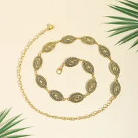Retro Geometric Alloy Plating Women's Chain Belts main image 7