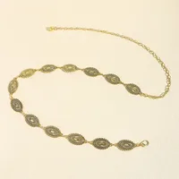 Retro Geometric Alloy Plating Women's Chain Belts main image 4