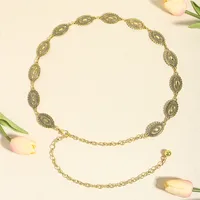Retro Geometric Alloy Plating Women's Chain Belts main image 6