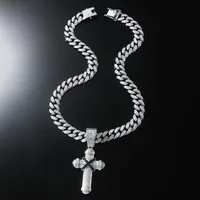 Hip-hop Punk Cross Zinc Alloy Inlay Rhinestones Unisex Pendant Necklace Necklace Pendant sku image 4