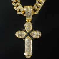 Hip-hop Punk Cross Zinc Alloy Inlay Rhinestones Unisex Pendant Necklace Necklace Pendant sku image 2