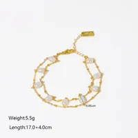 Simple Style Geometric Freshwater Pearl Copper Plating 18k Gold Plated Bracelets main image 6