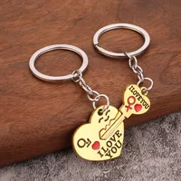 Simple Style Letter Heart Shape Zinc Alloy Valentine's Day Couple Keychain main image 3