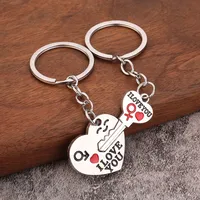Simple Style Letter Heart Shape Zinc Alloy Valentine's Day Couple Keychain main image 2