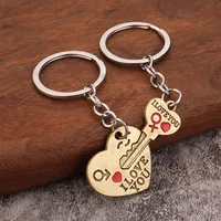 Simple Style Letter Heart Shape Zinc Alloy Valentine's Day Couple Keychain main image 4