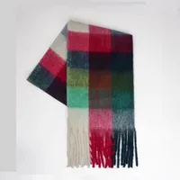 Women's Fashion Lattice Polyester Tassel Polyester Scarves sku image 12