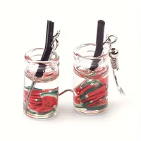 1 Pair Cute Drink Resin Drop Earrings main image 3