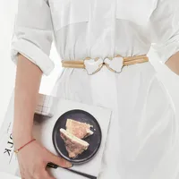 Elegant Glam Heart Shape Alloy Plating Inlay Artificial Gemstones Women's Chain Belts main image 1