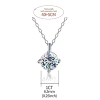 Casual Solid Color Sterling Silver Plating Inlay Moissanite Rose Gold Plated White Gold Plated Gold Plated Pendant Necklace main image 3